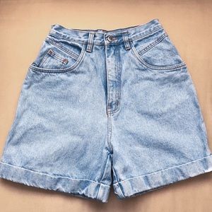 Vintage High Waisted Bill Blass Denim Shorts.